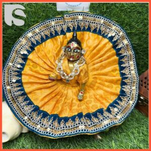Golden navy poshak for Laddu Gopal Janmashtami dress 2-6 Suman Poshak